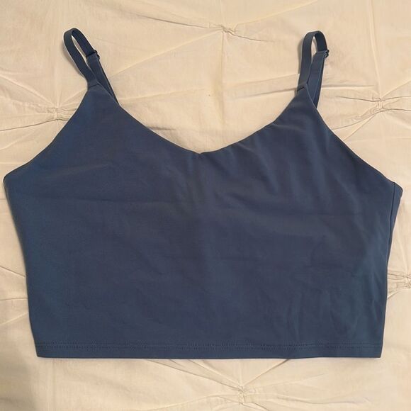 NWOT Athleta Elation V-Neck Crop Women’s A-C in Cottage Blue Size L - Picture 11 of 16